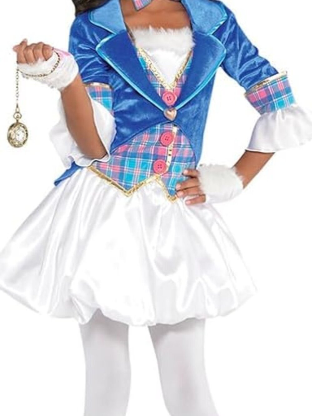 Genuine Suit Yourself White Rabbit Costume Dress for Girls Size L (12-14)